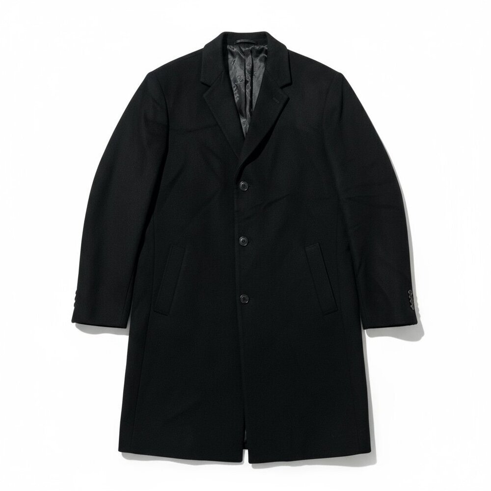 JOS. A. Bank Men's Wool Peacoat Size 44 Regular Black Single Breasted